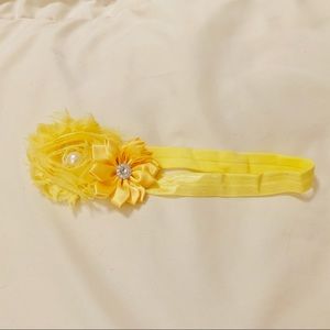 NWOT chiffon and satin flowers headband bow